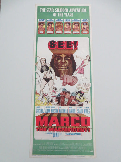 MARCO THE MAGNIFICENT US INSERT POSTER HORST BUCHHOLZ GREGOIRE ASLAN 1966 Movie posters