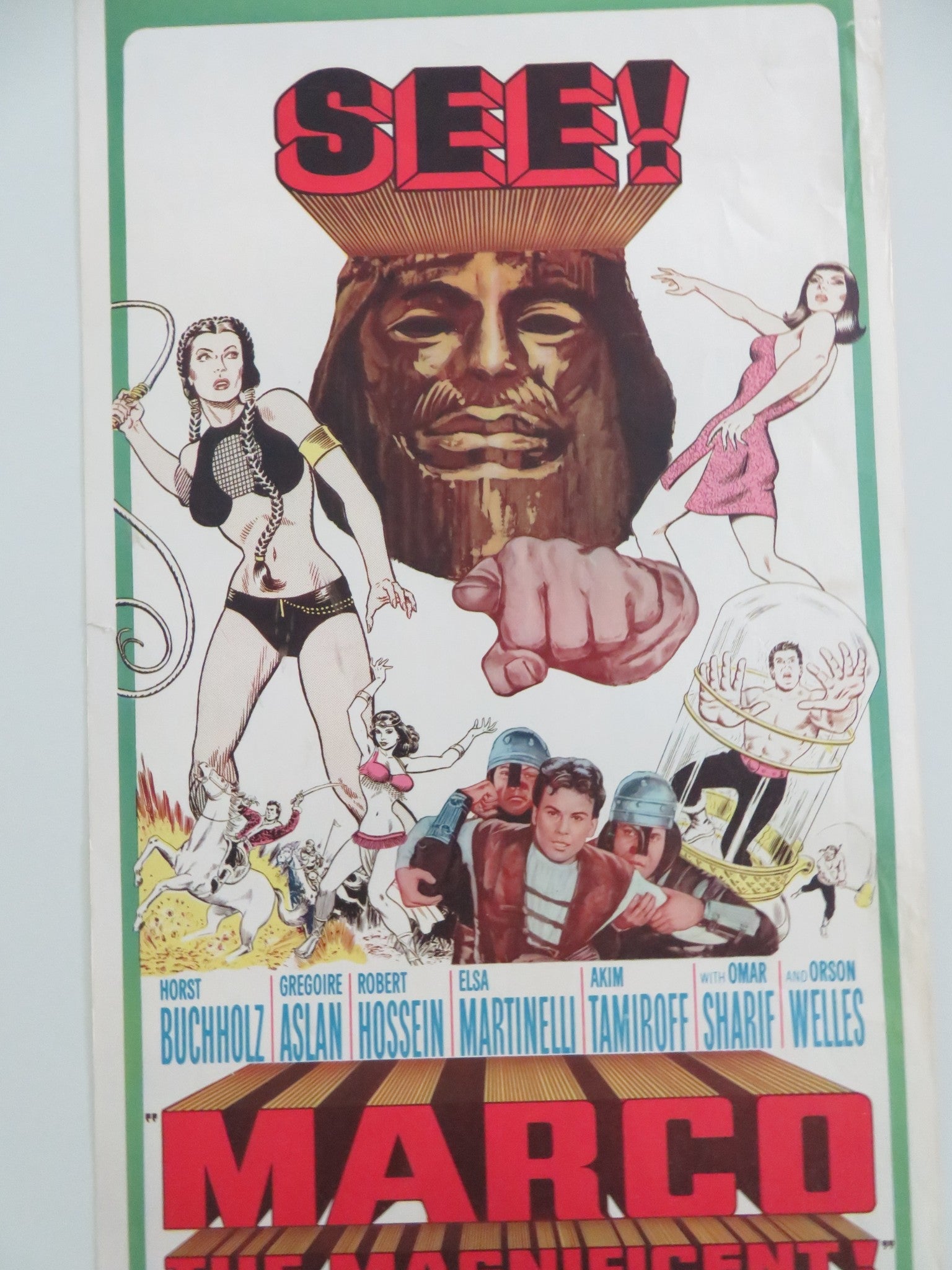 MARCO THE MAGNIFICENT US INSERT POSTER HORST BUCHHOLZ GREGOIRE ASLAN 1966 Movie posters