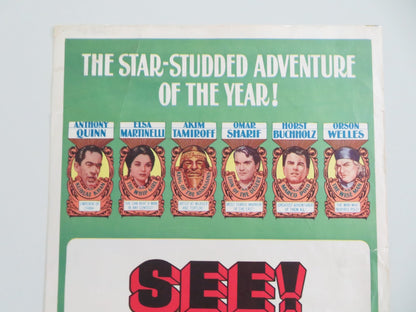 MARCO THE MAGNIFICENT US INSERT POSTER HORST BUCHHOLZ GREGOIRE ASLAN 1966 Movie posters