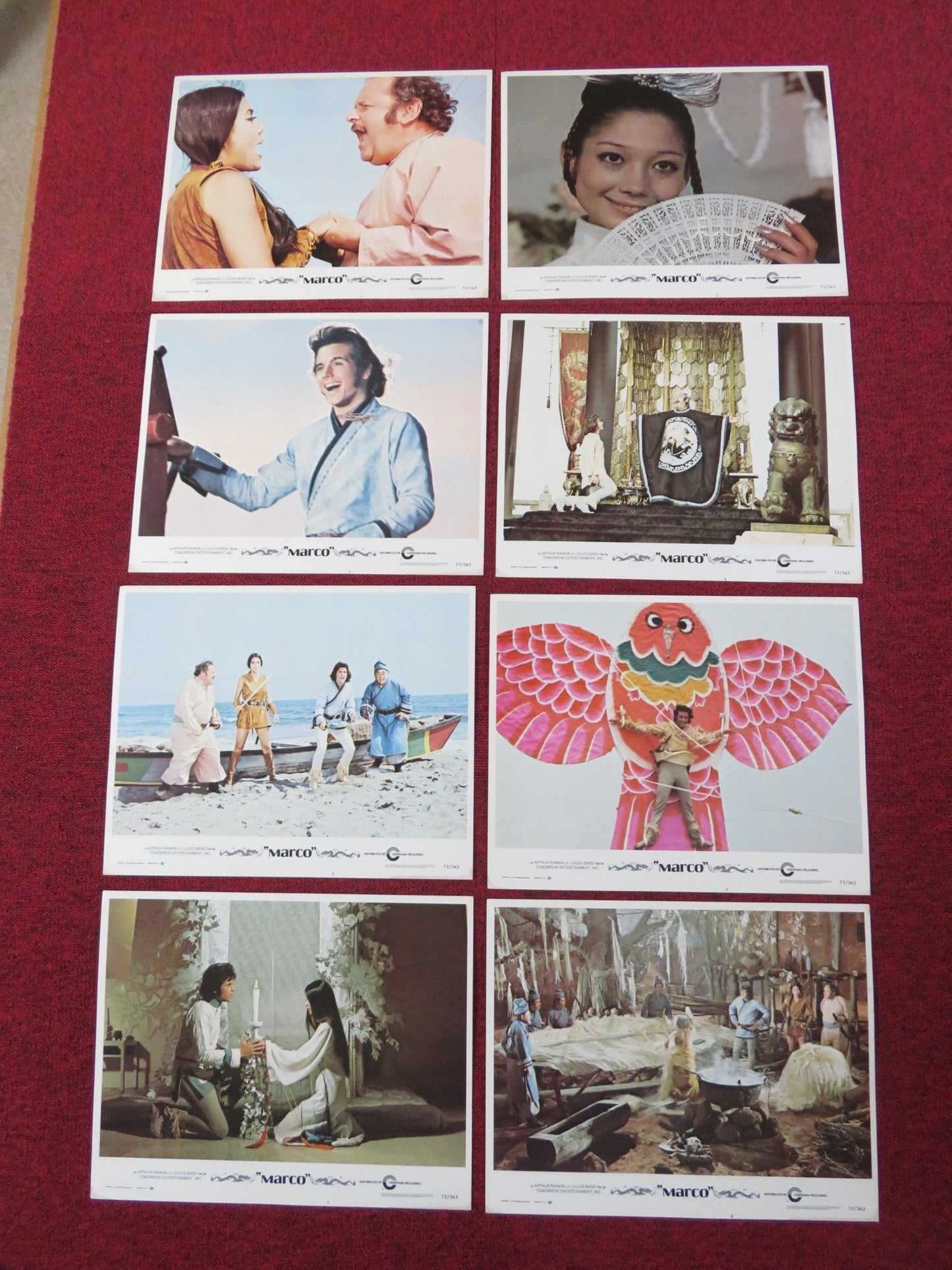 MARCO US LOBBY CARD FULL SET DESI ARNAZ JR. JACK WESTON ZERO MOSTEL 1973 Rendezvous Cinema Movie posters