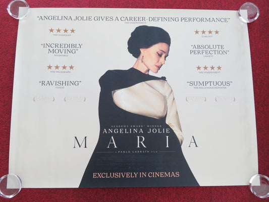 MARIA UK QUAD ROLLED POSTER ANGELINA JOLIE PIERFRANCESCO FAVINO 2024 Movie posters