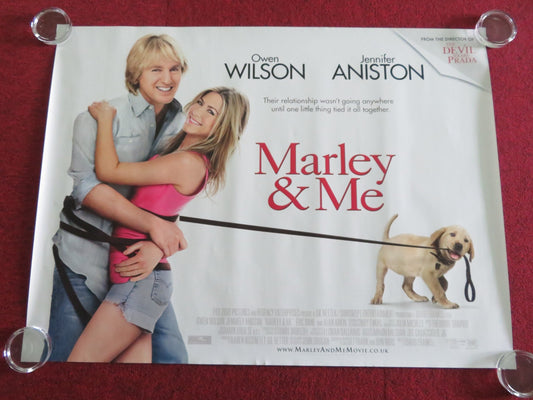 MARLEY & ME UK QUAD ROLLED POSTER OWEN WILSON JENNIFER ANNISTON 2008 Movie posters