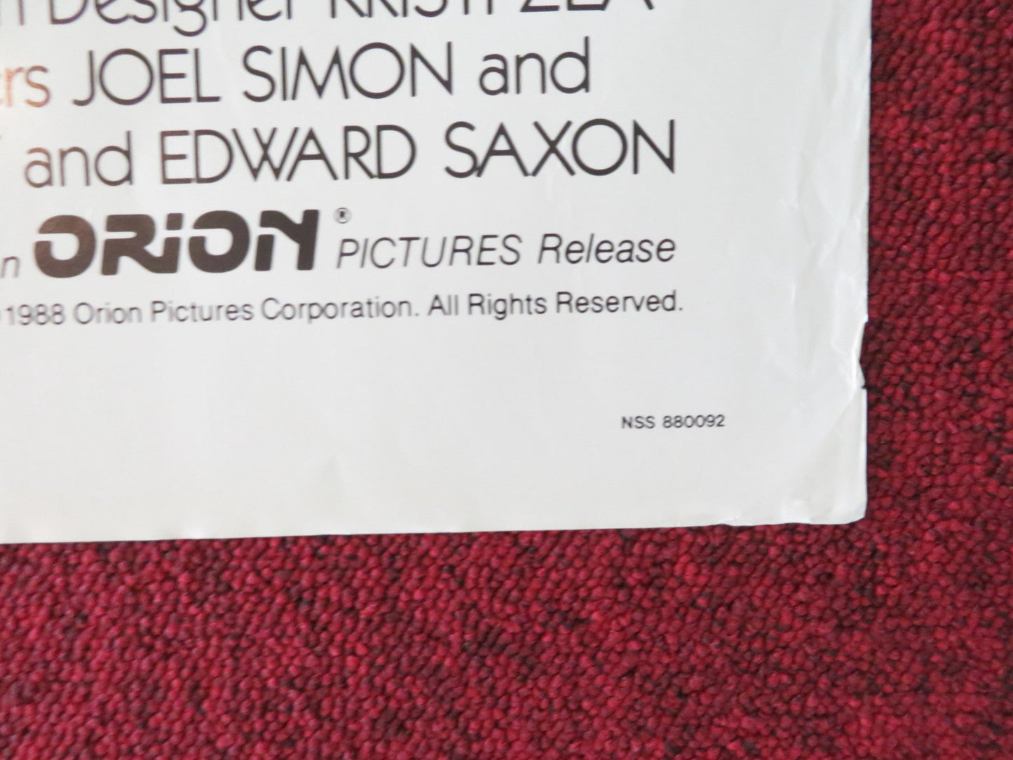 MARRIED TO THE MOB FOLDED US ONE SHEET POSTER MICHELLE PFEIFFER A. BALDWIN 1988 Rendezvous Cinema Movie posters