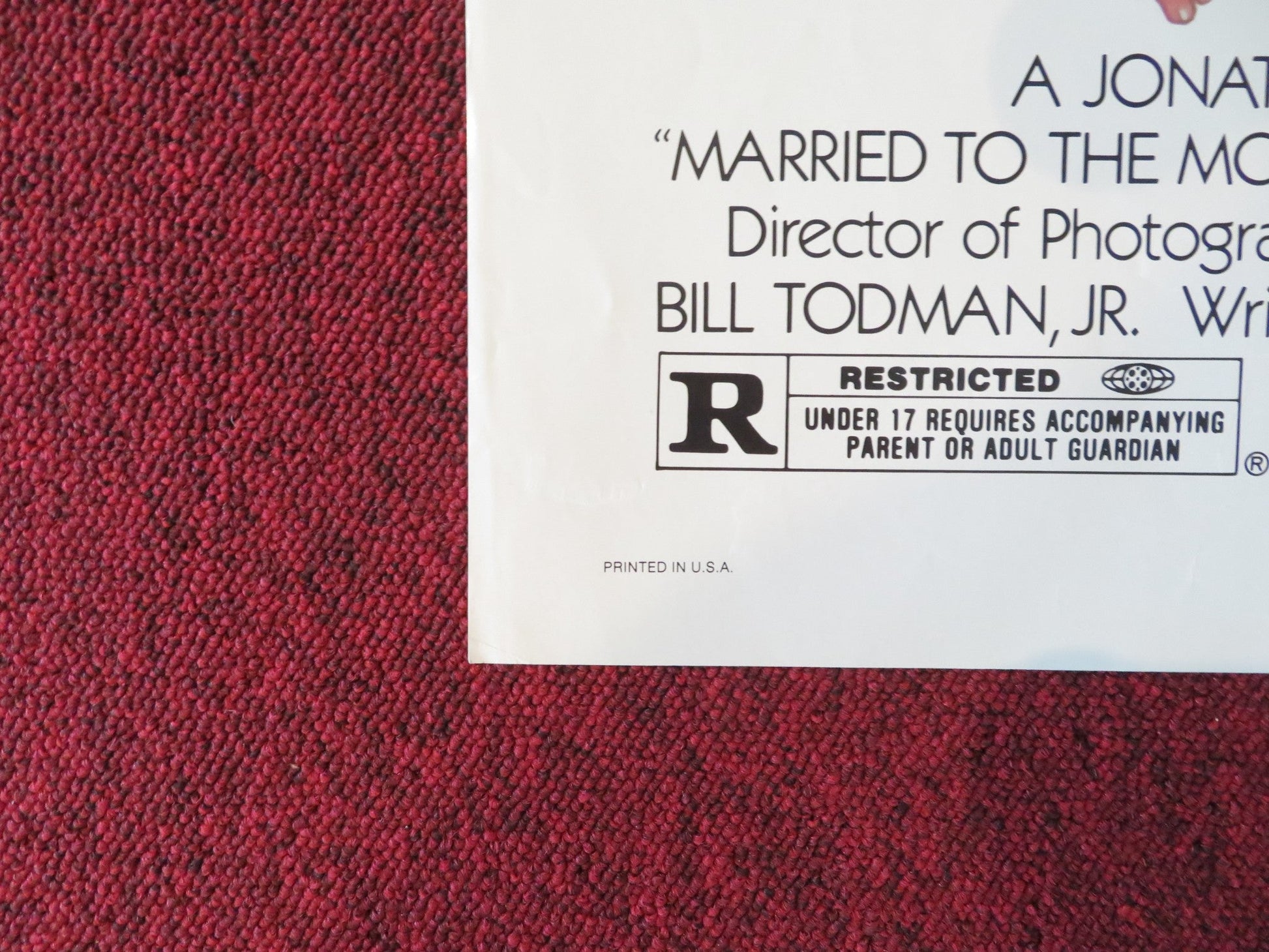 MARRIED TO THE MOB FOLDED US ONE SHEET POSTER MICHELLE PFEIFFER A. BALDWIN 1988 Rendezvous Cinema Movie posters