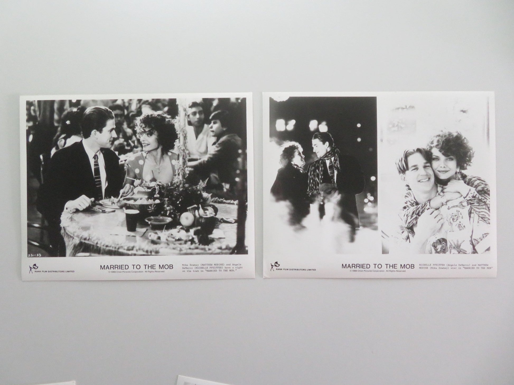 MARRIED TO THE MOB MOVIE STILL PHOTO LOT OF 11 MATTHEW MODINE M. PFEIFFER 1988 Movie posters