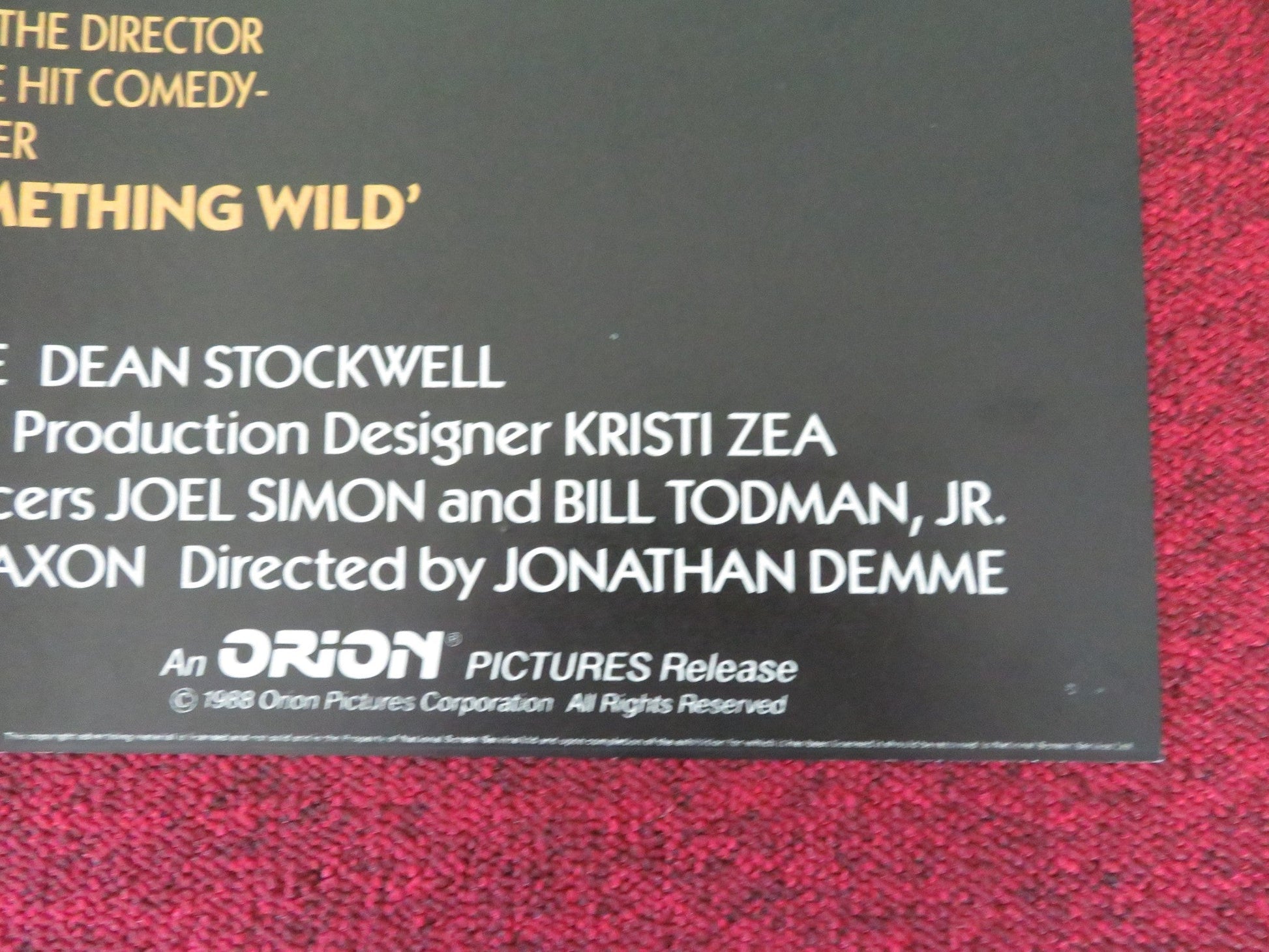 MARRIED TO THE MOB UK QUAD POSTER FOLDED MICHELLE PFEIFFER MATTHEW MODINE 1988 Movie posters