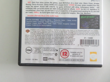 Mars Attacks! (DVD) Jack Nicholson Glenn Close 1996 Region 2 Movie posters