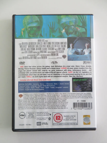 Mars Attacks! (DVD) Jack Nicholson Glenn Close 1996 Region 2 Movie posters