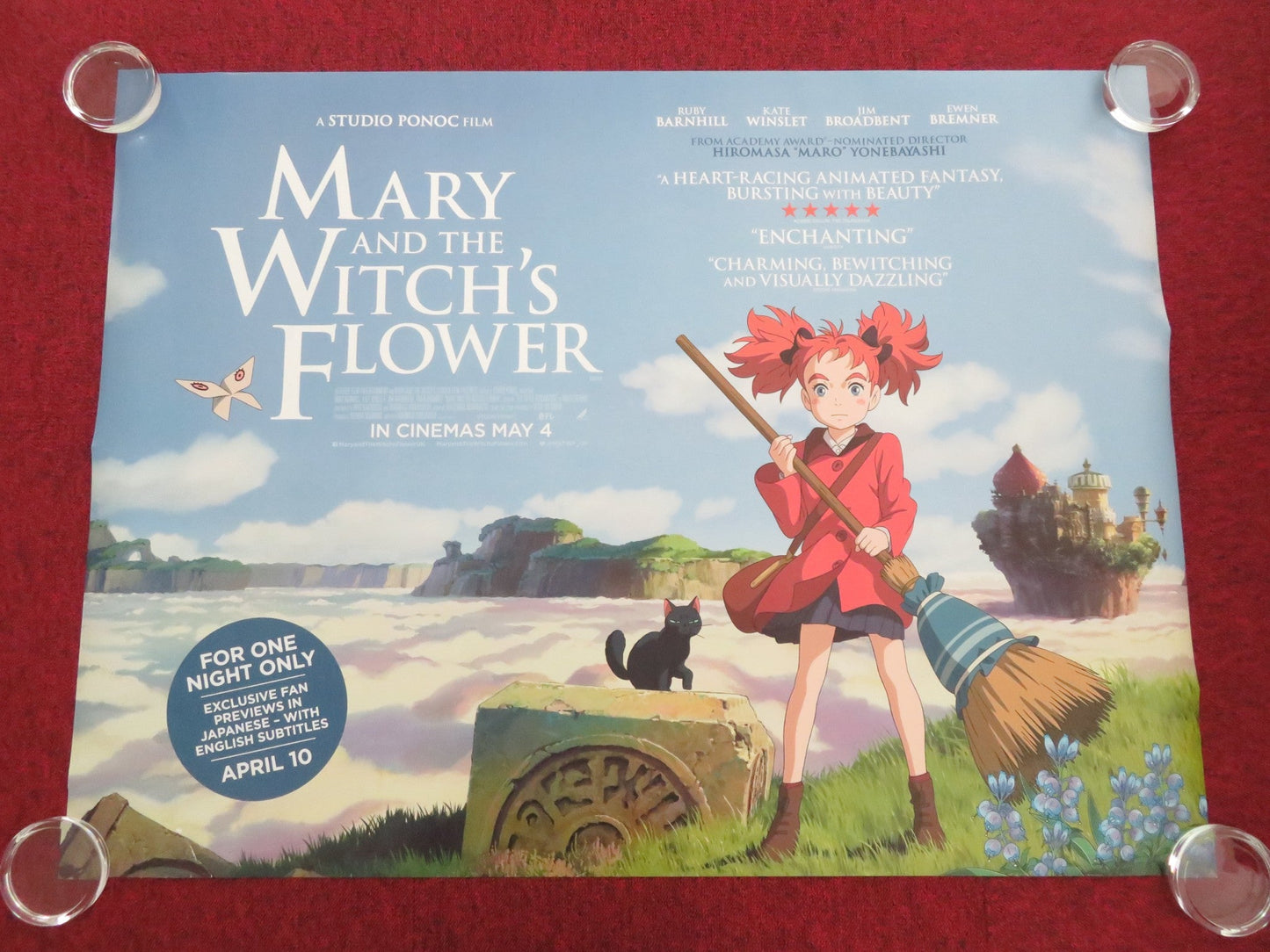 MARY AND THE WITCH'S FLOWER UK QUAD ROLLED POSTER HANA SUGISAKI YUKI AMAMI 2017 - Rendezvous Cinema