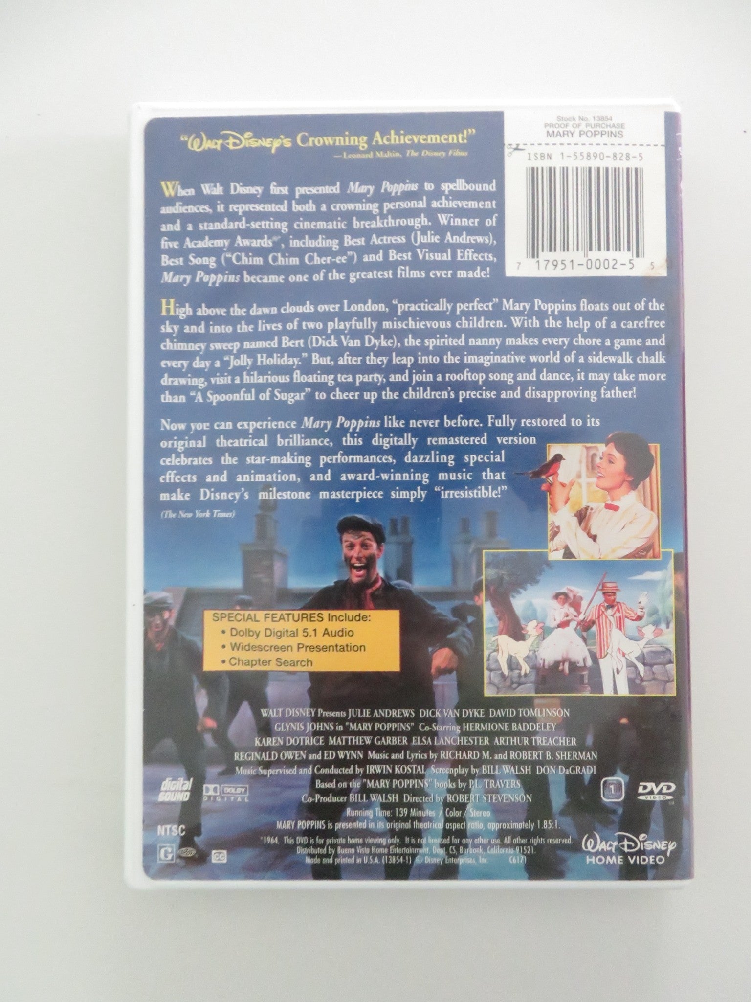 MARY POPPINS (DVD) DISNEY JULIE ANDREWS DICK VAN DYKE 1964 REGION 1 Movie posters