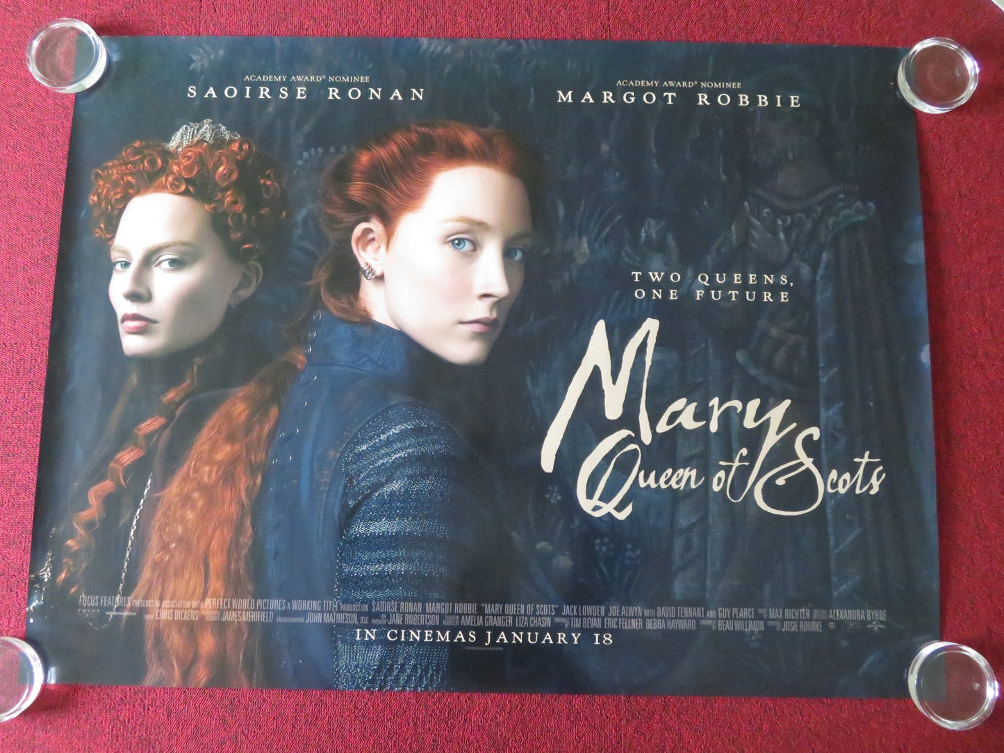 MARY QUEEN OF SCOTS - A UK QUAD ROLLED POSTER MARGOT ROBBIE SAORISE RONAN 2018 Movie posters