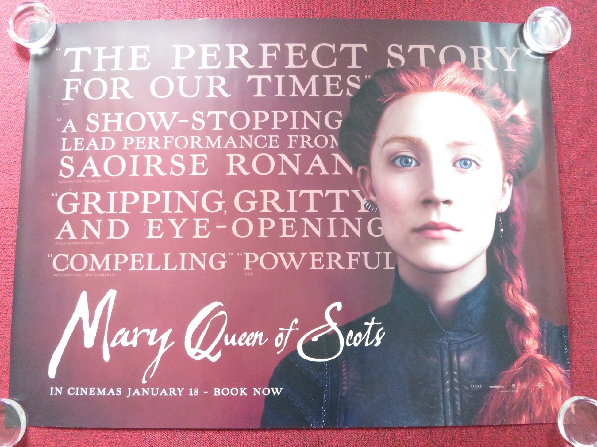 MARY QUEEN OF SCOTS - C UK QUAD ROLLED POSTER SAOIRSE RONAN MARGOT ROBBIE 2018 Rendezvous Cinema Movie posters