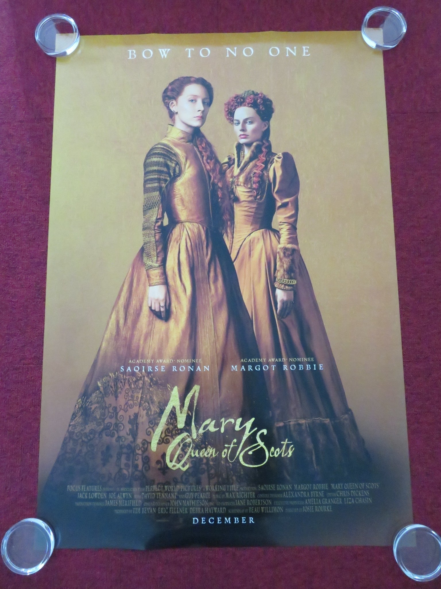 MARY QUEEN OF SCOTS - D US ONE SHEET ROLLED POSTER MARGOT ROBBIE S. RONAN 2018 Movie posters