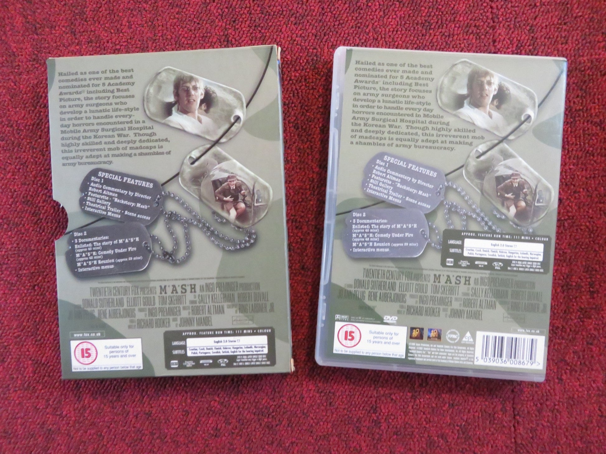 M*A*S*H - SPECIAL EDITION (DVD) DONALD SUTHERLAND ELLIOTT GOULD 1970 REGION 2 Rendezvous Cinema Movie posters