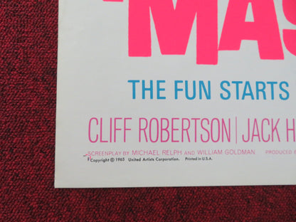 MASQUERADE FOLDED US ONE SHEET POSTER CLIFF ROBERTSON JACK HAWKINS 1965 Movie posters