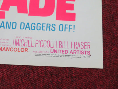 MASQUERADE FOLDED US ONE SHEET POSTER CLIFF ROBERTSON JACK HAWKINS 1965 Movie posters