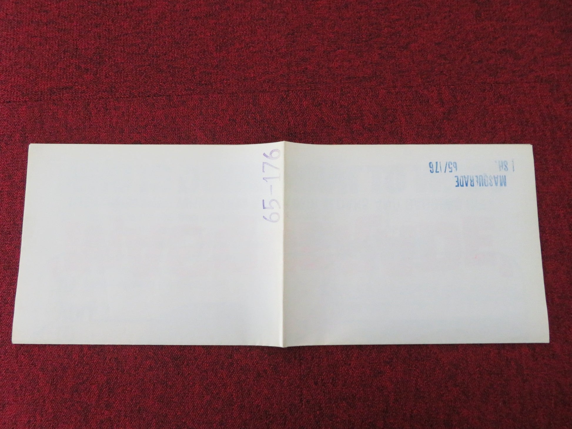 MASQUERADE FOLDED US ONE SHEET POSTER CLIFF ROBERTSON JACK HAWKINS 1965 Movie posters