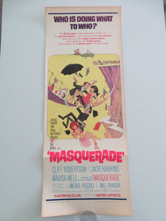 Masquerade US Insert Poster Cliff Robertson Jack Hawkins 1965 Movie posters