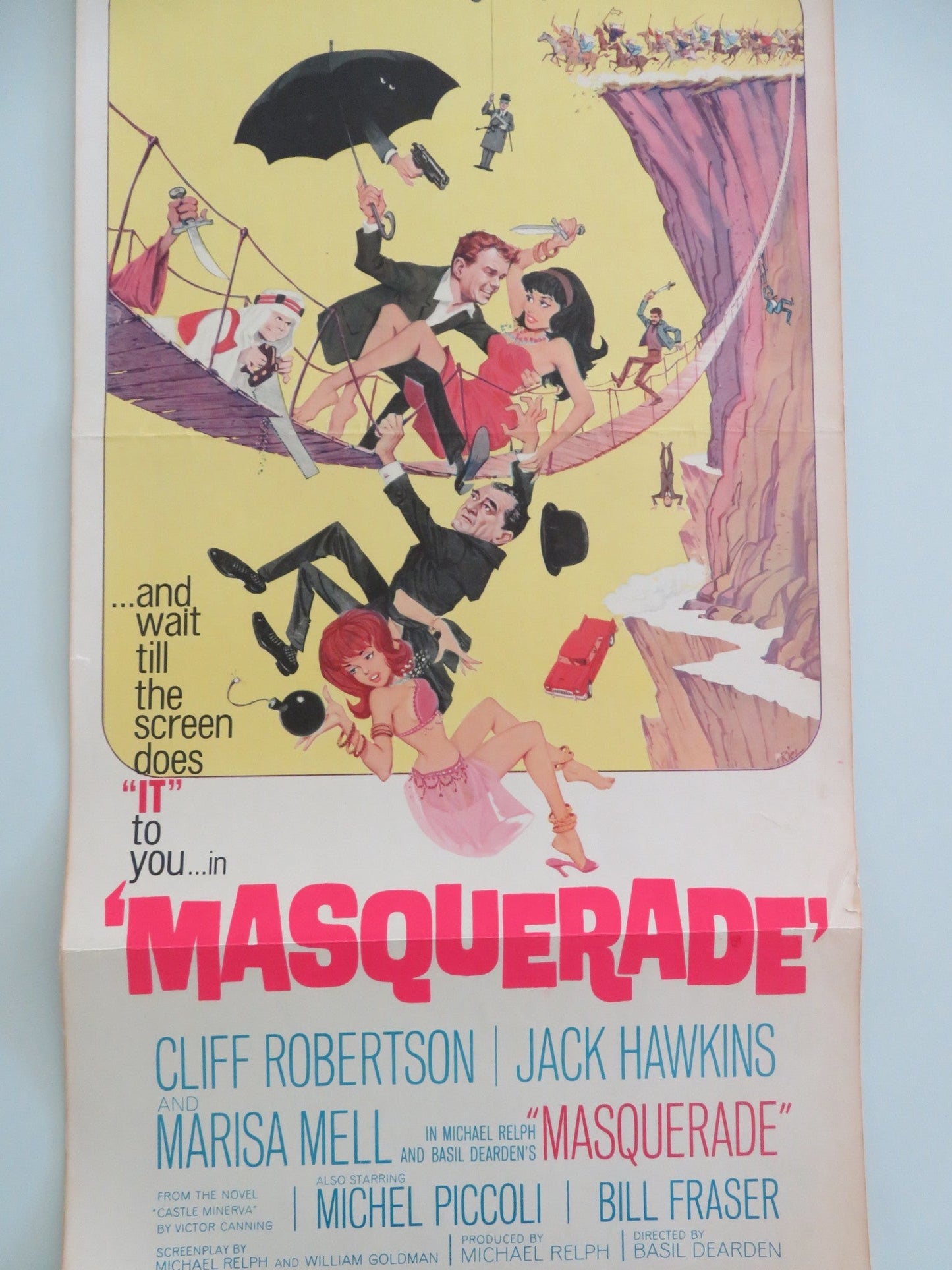 Masquerade US Insert Poster Cliff Robertson Jack Hawkins 1965 Movie posters