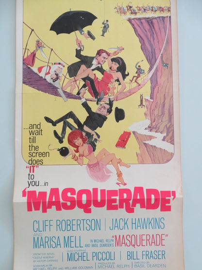 Masquerade US Insert Poster Cliff Robertson Jack Hawkins 1965 Movie posters