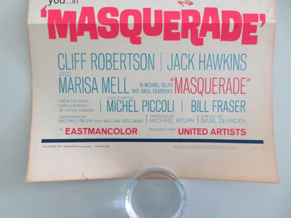 Masquerade US Insert Poster Cliff Robertson Jack Hawkins 1965 Movie posters