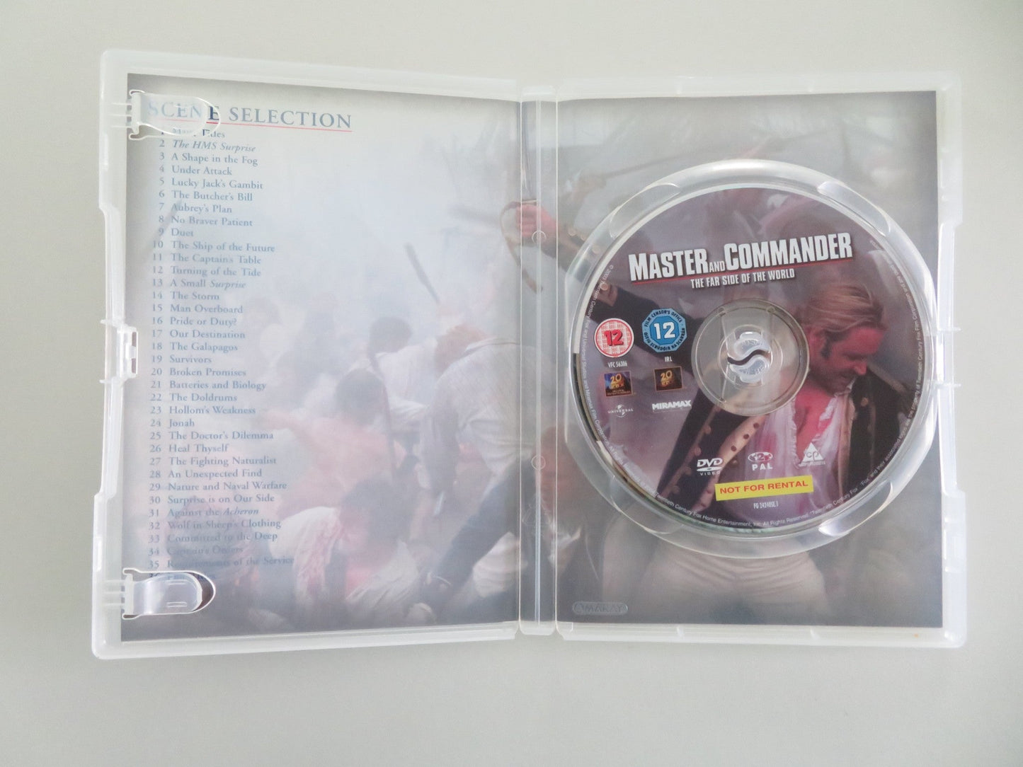 MASTER AND COMMANDER: THE FAR SIDE OF THE WORLD (DVD) R. CROW 2003 REGION 2 Movie posters
