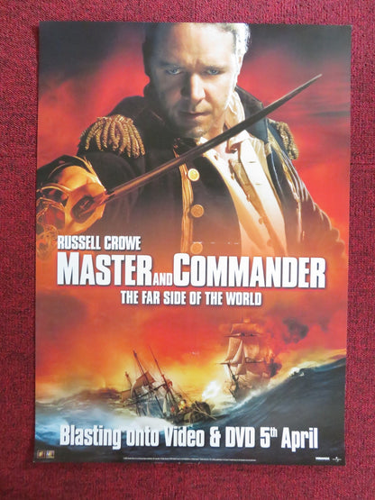 MASTER AND COMMANDER: THE FAR SIDE OF THE WORLD VHS & DVD VIDEO POSTER 2003 Rendezvous Cinema Movie posters