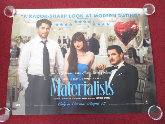 Materialists UK Quad Rolled Poster Dakota Johnson Chris Evans Pedro Pascal 2025 Movie posters