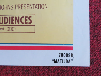 MATILDA FOLDED US ONE SHEET POSTER ELLIOT GOULD CLIVE REVILL 1978 Rendezvous Cinema Movie posters