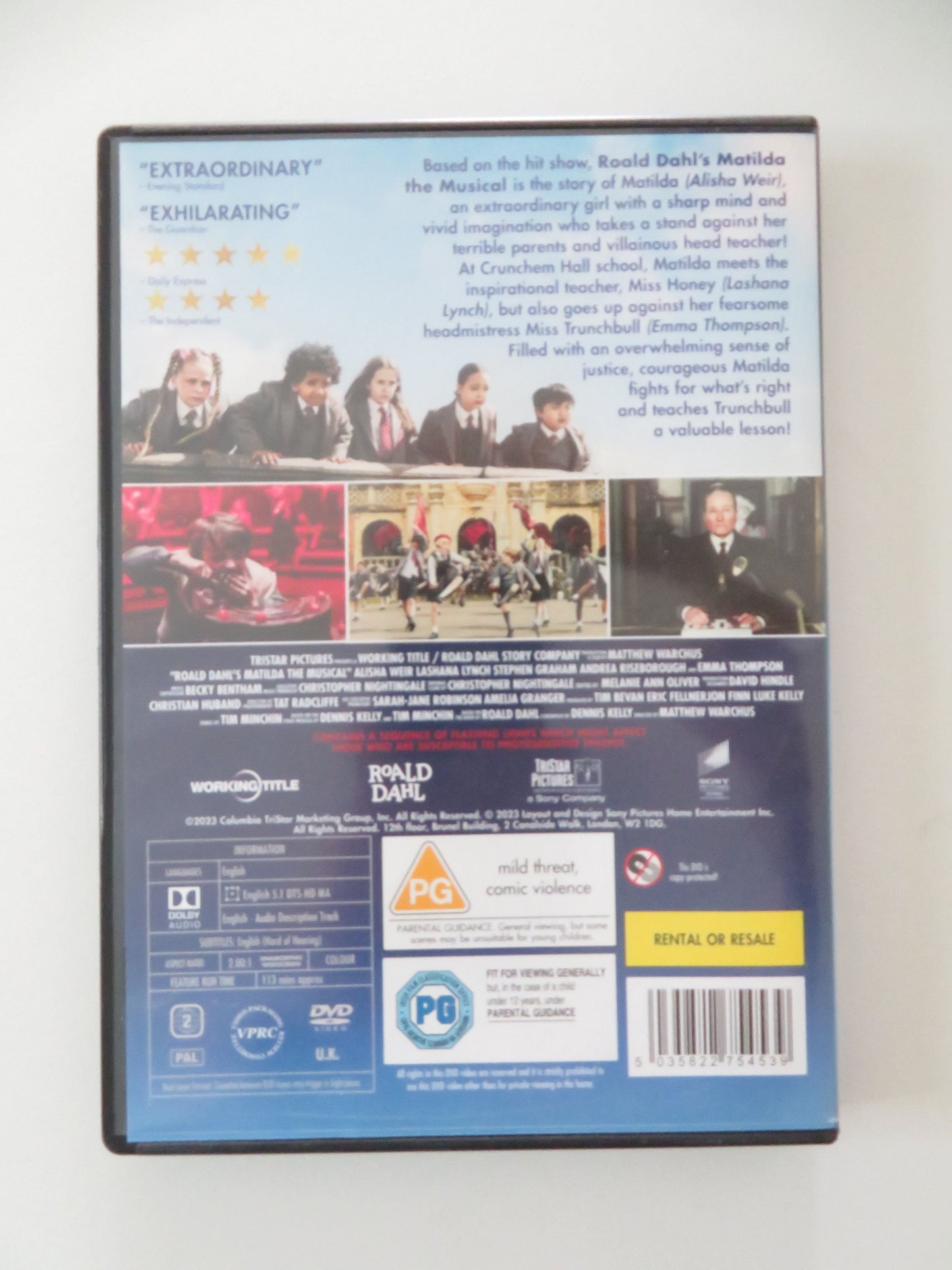 Matilda: The Musical (DVD) Alisha Weir Emma Thompson 2022 Region 2 Movie posters