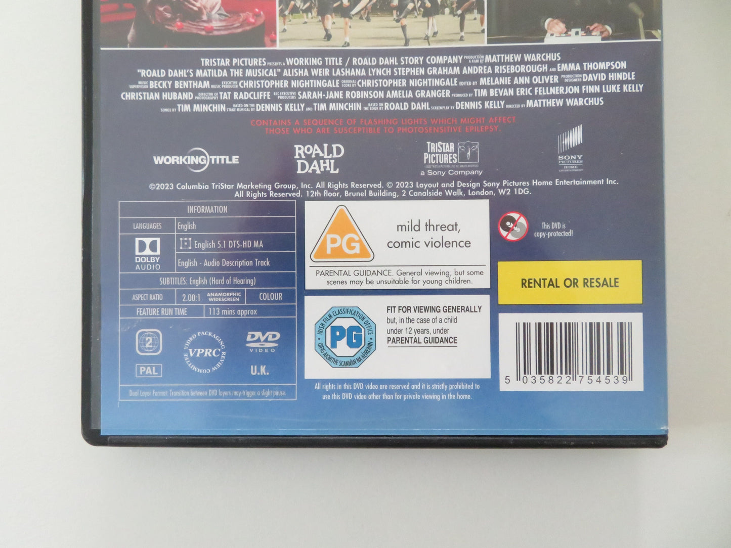 Matilda: The Musical (DVD) Alisha Weir Emma Thompson 2022 Region 2 Movie posters