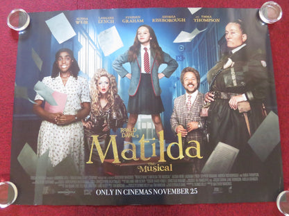 MATILDA: THE MUSICAL UK QUAD ROLLED POSTER ALISHA WEIR EMMA THOMPSON 2022 Rendezvous Cinema Movie posters