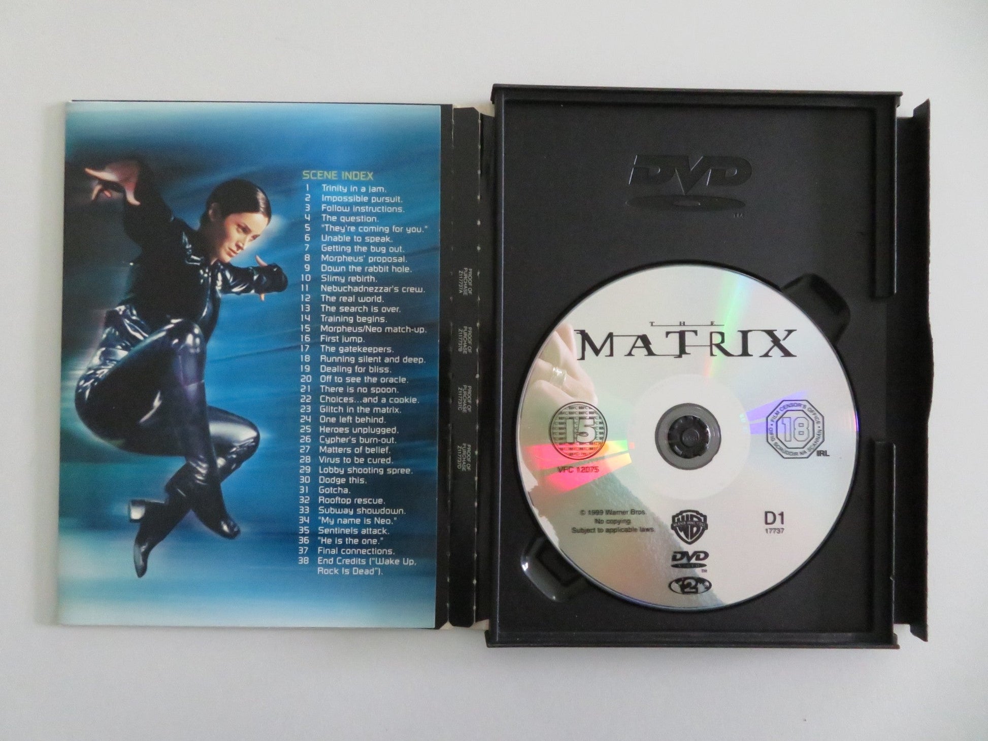 Matrix (DVD) Keanu Reeves Laurence Fishburne 1999 Region 2 Movie posters