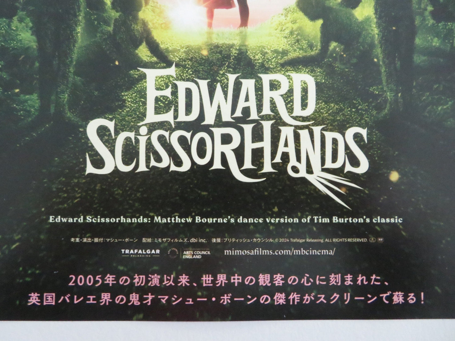 MATTHEW BOURNE'S EDWARD SCISSORHANDS JAPANESE CHIRASHI (B5) POSTER MOWER 2005 Movie posters