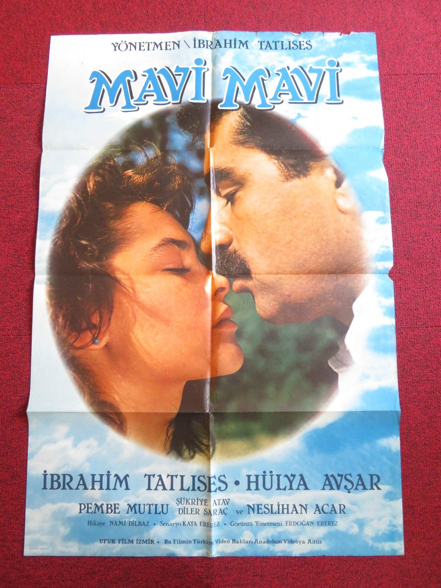 MAVI MAVI TURKISH POSTER FOLDED IBRAHIM TATLISES HULYA AVSAR 1985 Rendezvous Cinema Movie posters