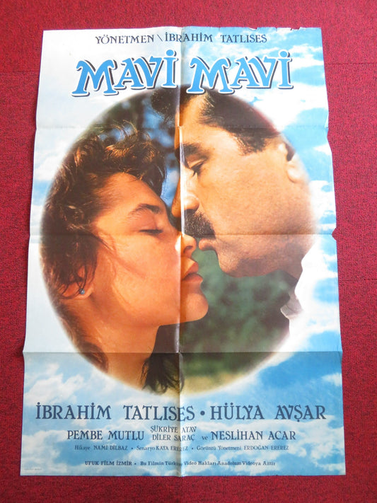 MAVI MAVI TURKISH POSTER FOLDED IBRAHIM TATLISES HULYA AVSAR 1985 Rendezvous Cinema Movie posters