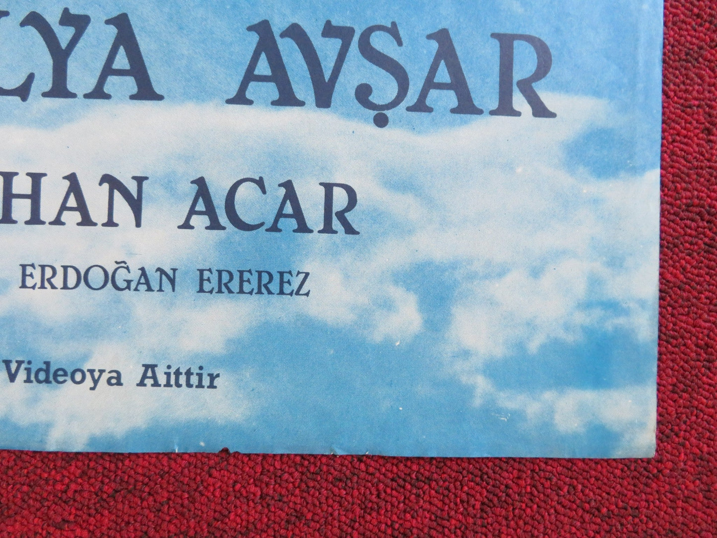 MAVI MAVI TURKISH POSTER FOLDED IBRAHIM TATLISES HULYA AVSAR 1985 Rendezvous Cinema Movie posters