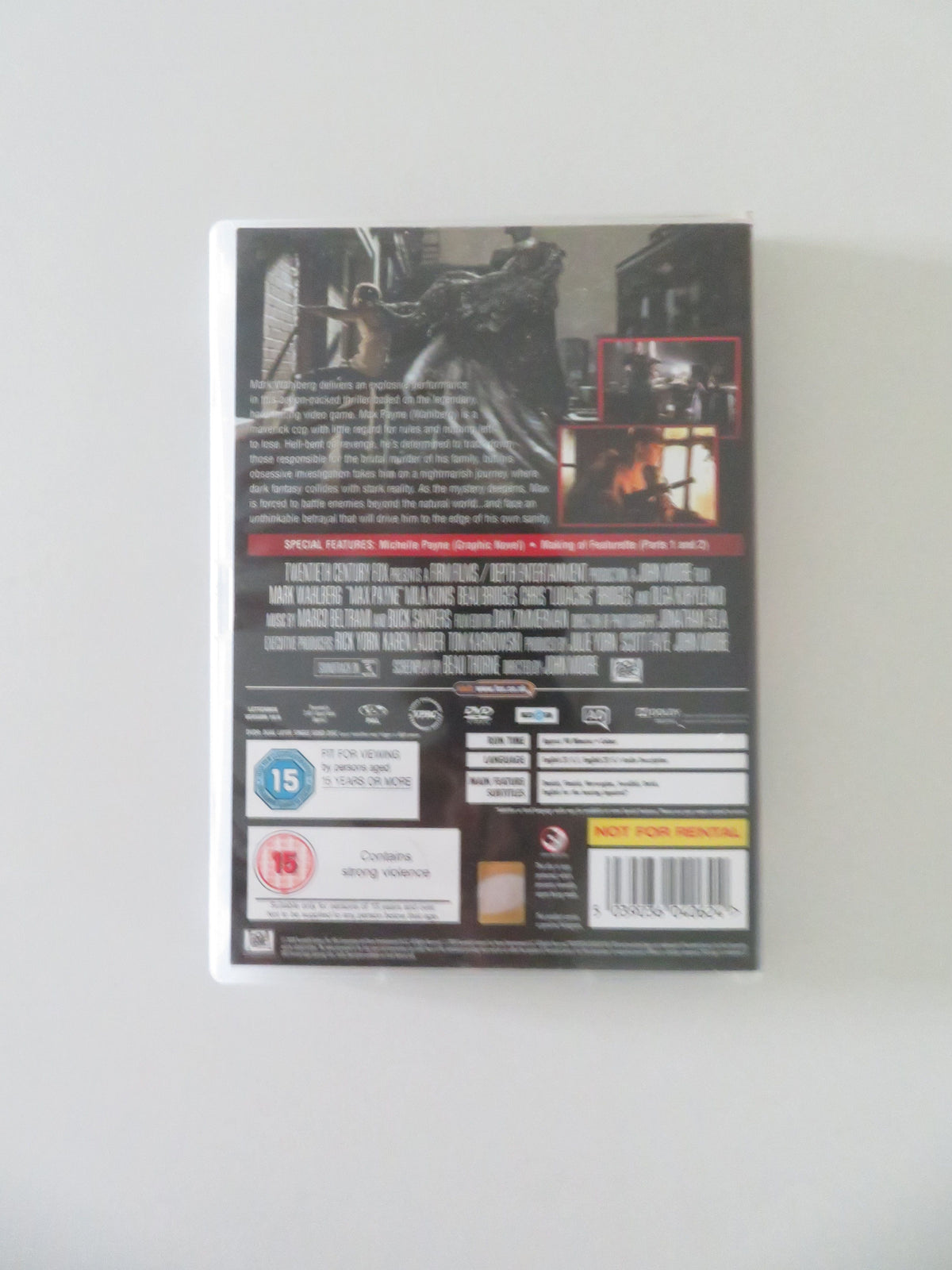 Max Payne (DVD) Mark Wahlberg Mila Kunis Beau Bridges 2008 Region 2 Movie posters