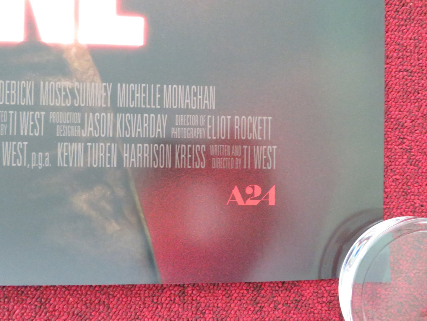 MAXXXINE - B ONE SHEET ROLLED POSTER MIA GOTH SIMON PRAST 2024 Movie posters