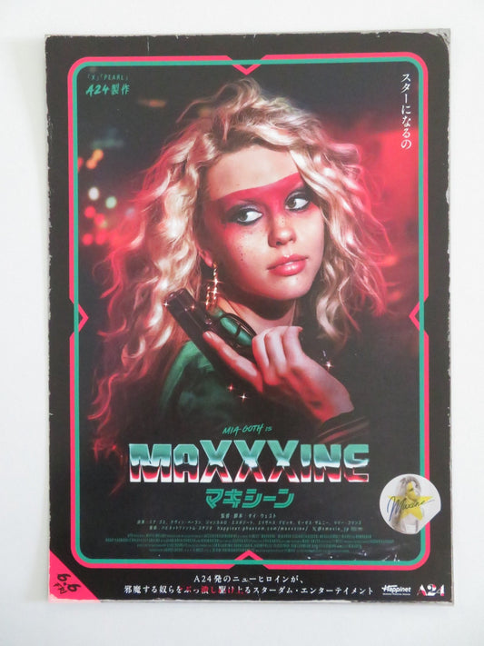 MAXXXINE JAPANESE CHIRASHI (B5) POSTER MIA GOTH KEVIN BACON 2024 Movie posters