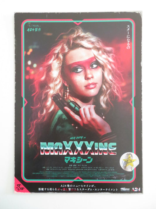 MAXXXINE JAPANESE CHIRASHI (B5) POSTER MIA GOTH KEVIN BACON 2024 - Rendezvous Cinema