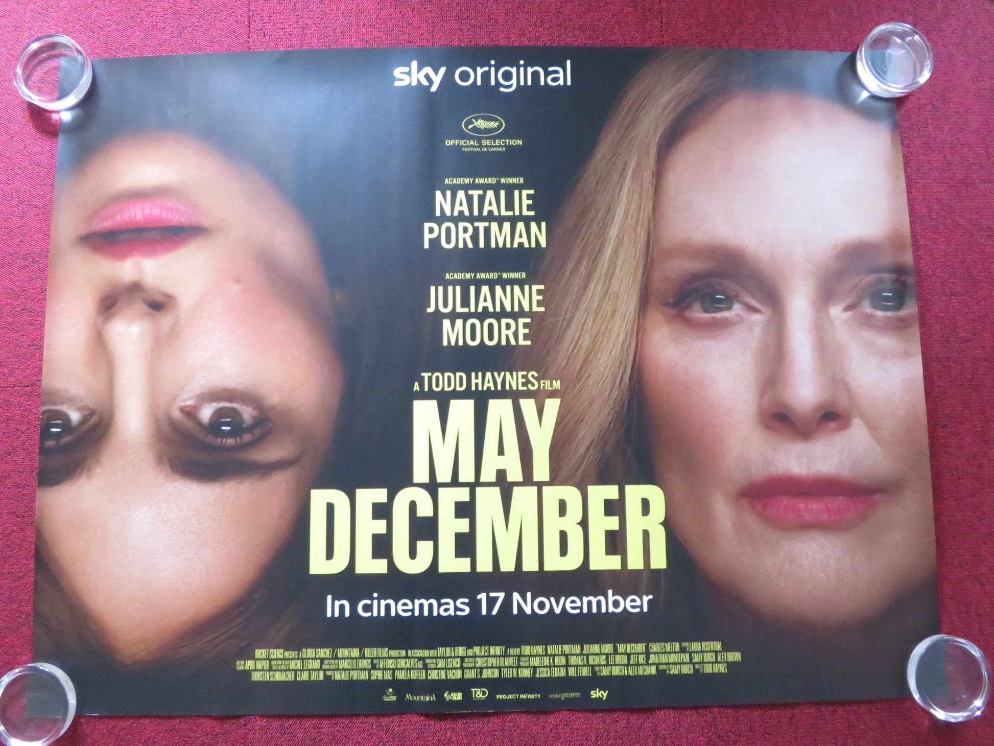 MAY DECEMBER UK QUAD ROLLED POSTER NATALIE PORTMAN JULIANNE MOORE 2023 Rendezvous Cinema Movie posters