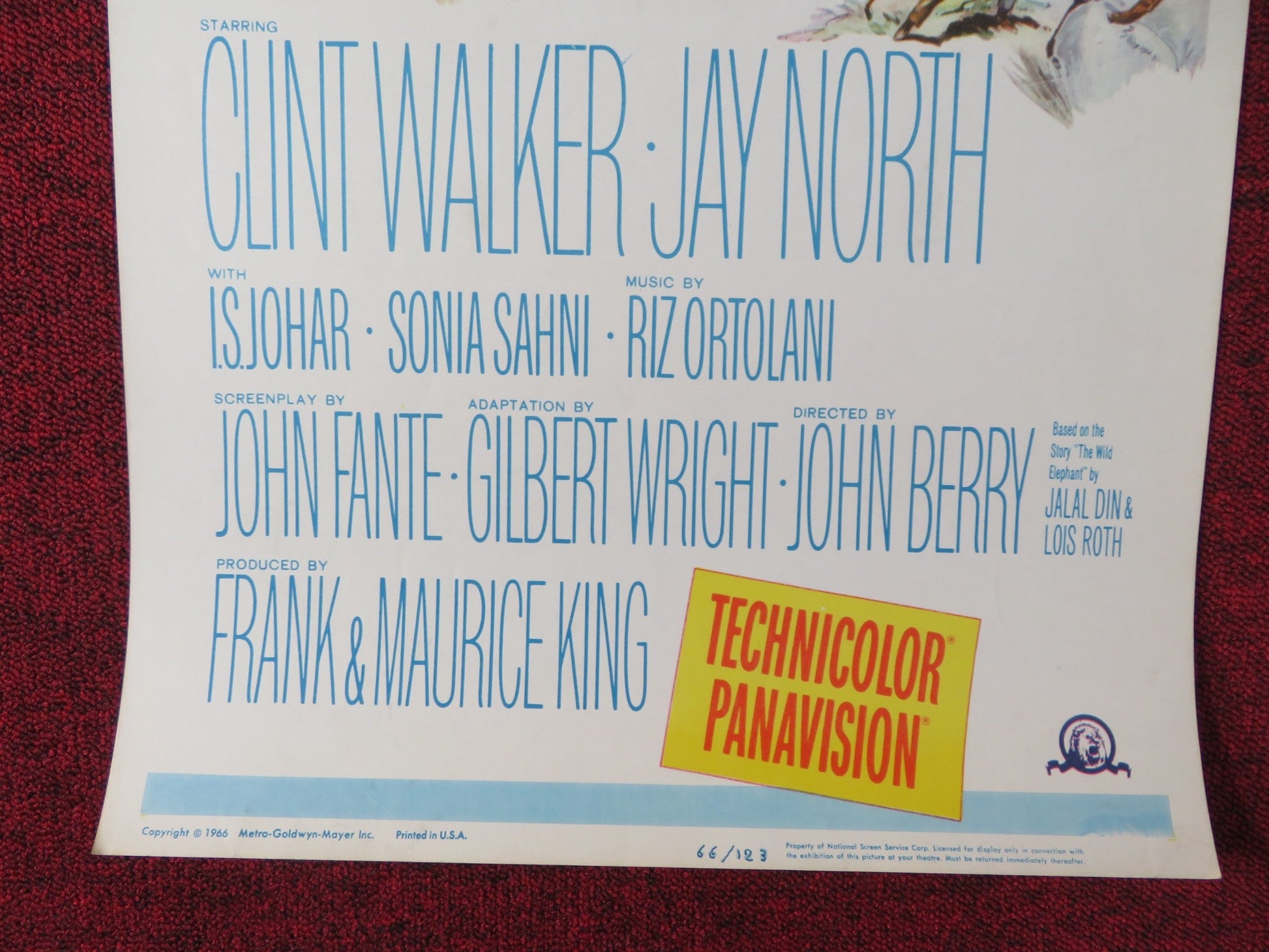 MAYA US INSERT POSTER CLINT WALKER JAY NORTH 1966 Rendezvous Cinema Movie posters