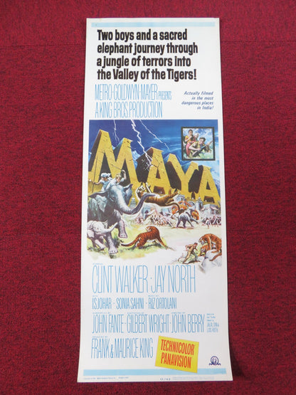 MAYA US INSERT POSTER CLINT WALKER JAY NORTH 1966 Rendezvous Cinema Movie posters