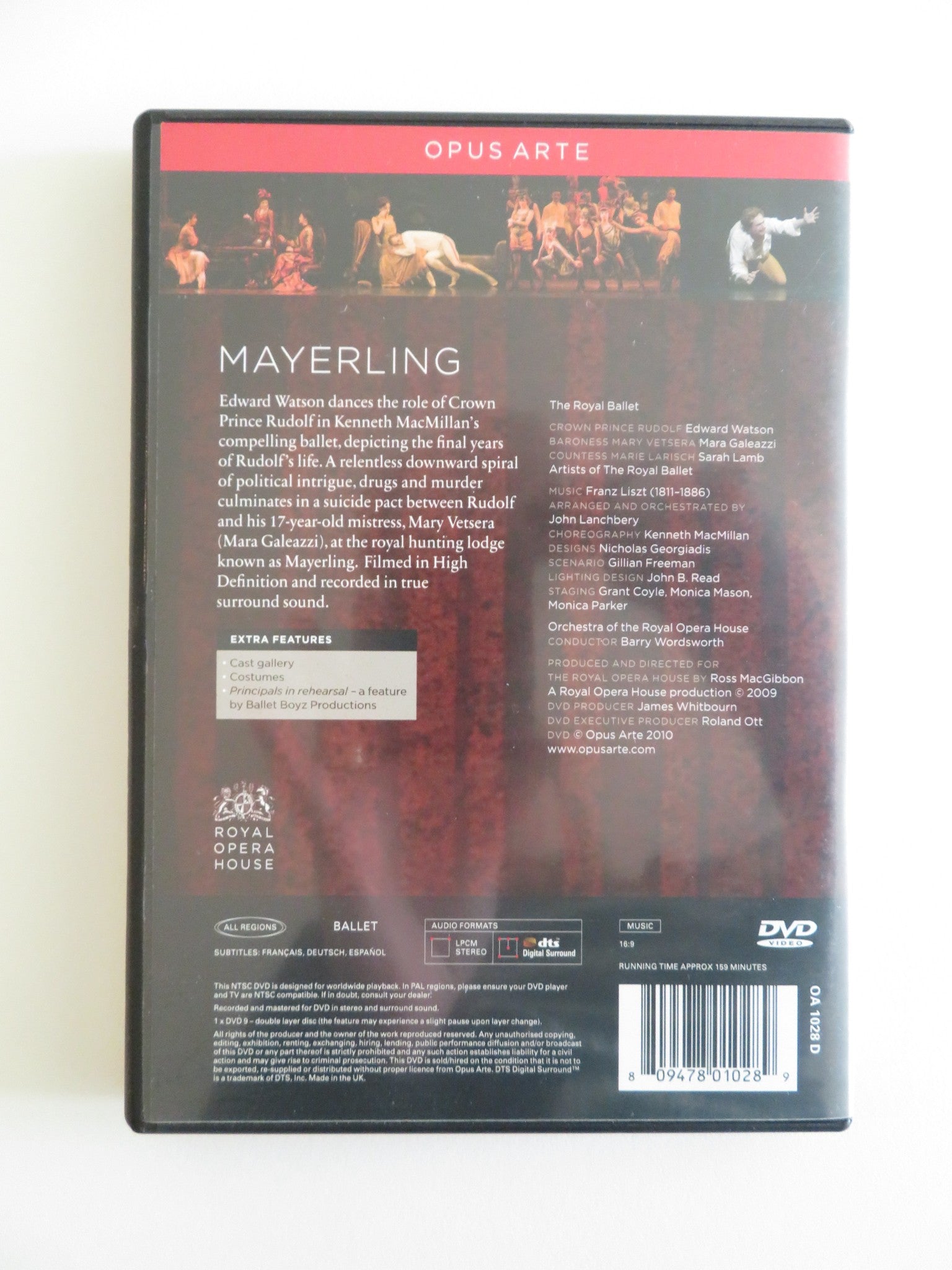 MAYERLING (DVD) EDWARD WATSON MARA GALEAZZI 2010 REGION 0 Rendezvous Cinema Movie posters