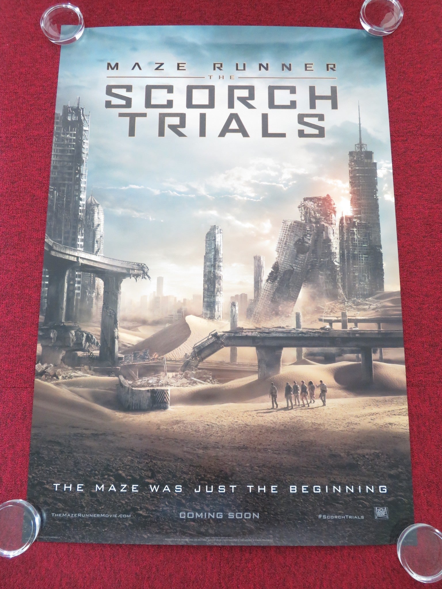 MAZE RUNNER: THE SCORCH TRIALS US ONE SHEET ROLLED POSTER DYLAN O'BRIEN 2015 Movie posters