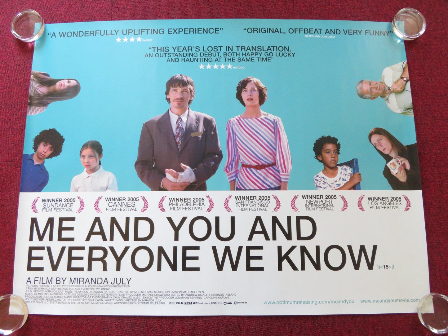 ME AND YOU ANE EVERYONE WE KNOW - A UK QUAD ROLLED POSTER JOHN HAWKES 2005 Rendezvous Cinema Movie posters