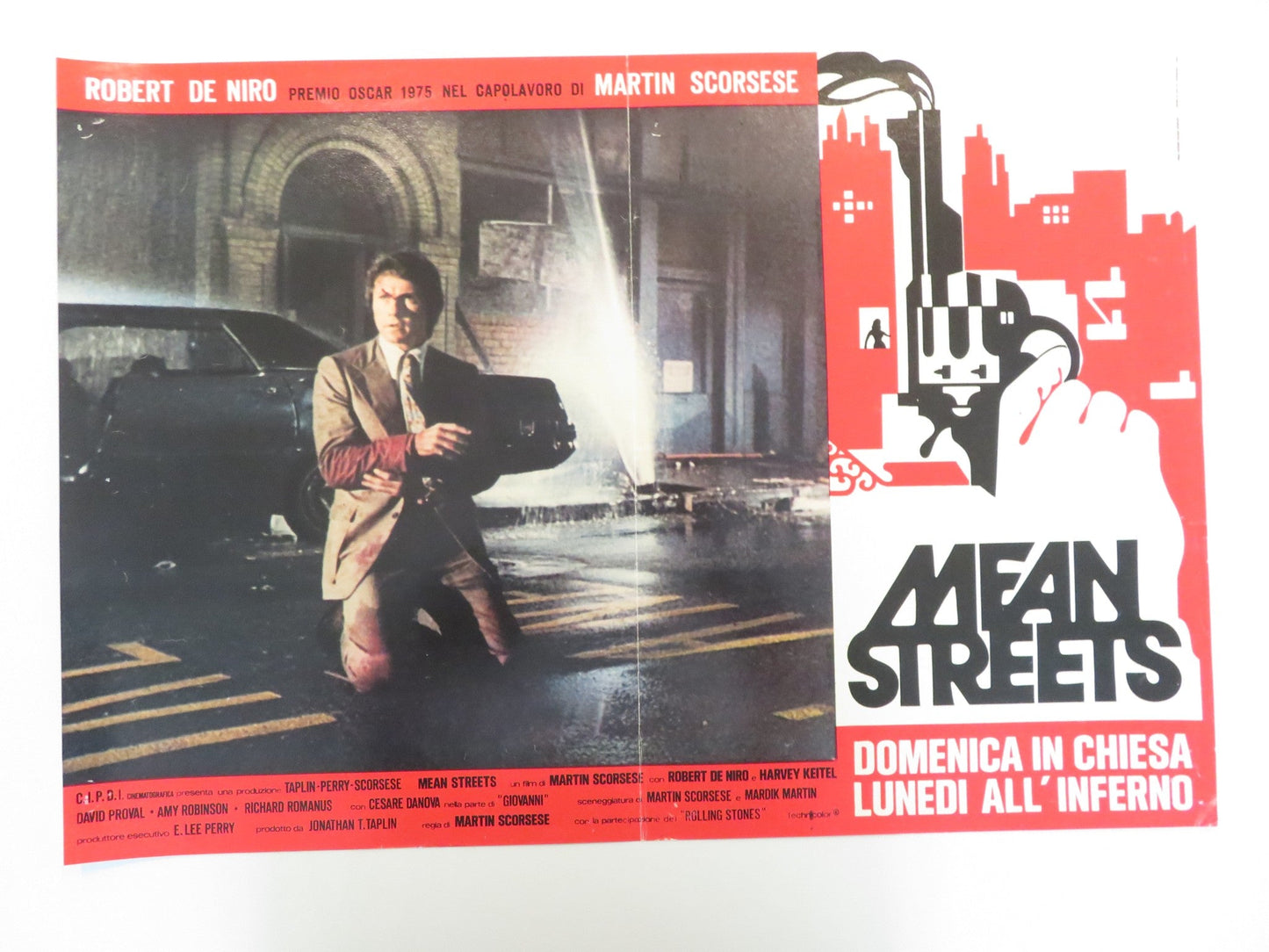 MEAN STREETS - C ITALIAN FOTOBUSTA POSTER ROBERT DE NIRO HARVEY KEITEL 1975 Rendezvous Cinema Movie posters
