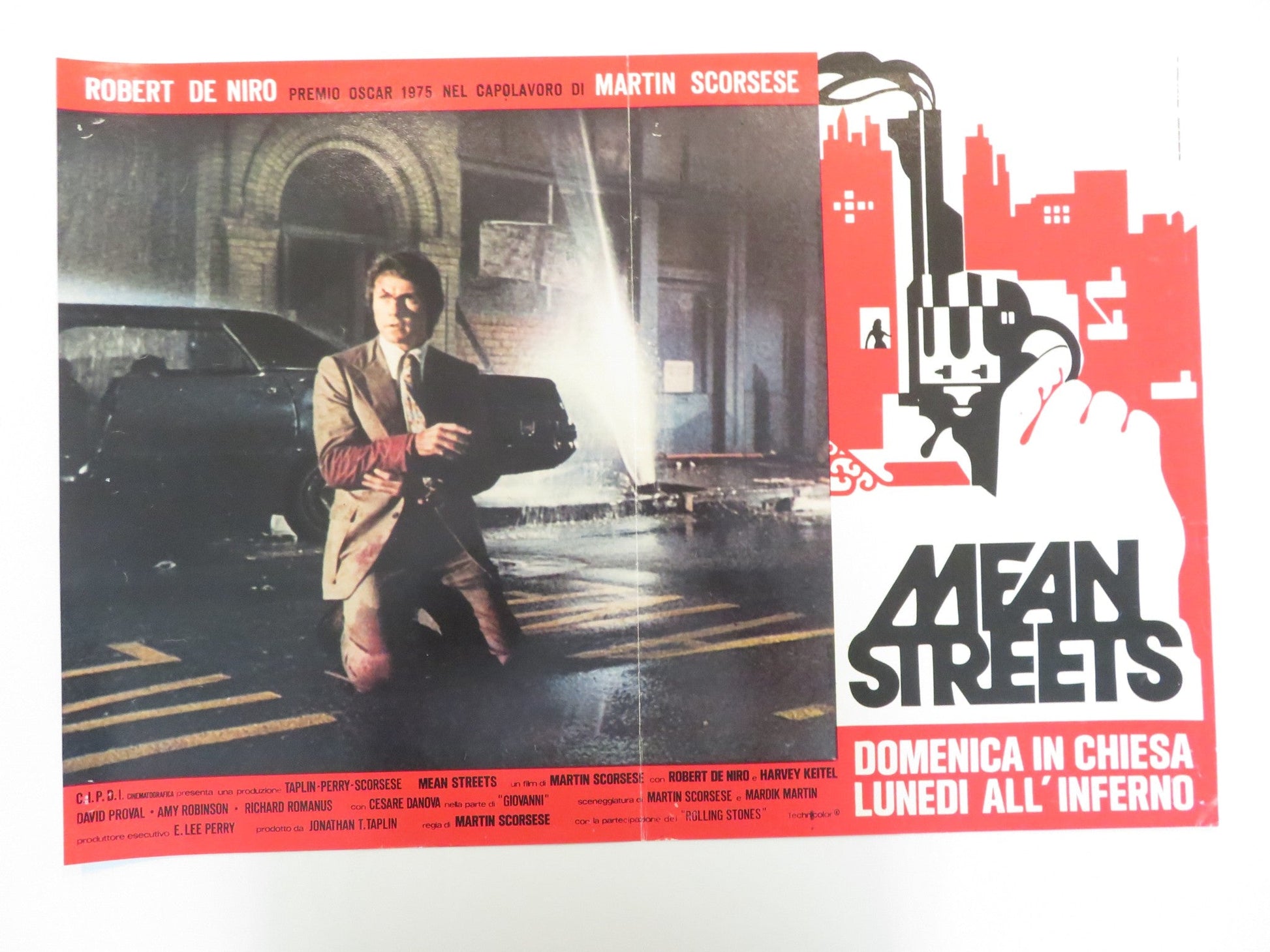 MEAN STREETS - C ITALIAN FOTOBUSTA POSTER ROBERT DE NIRO HARVEY KEITEL 1975 Rendezvous Cinema Movie posters