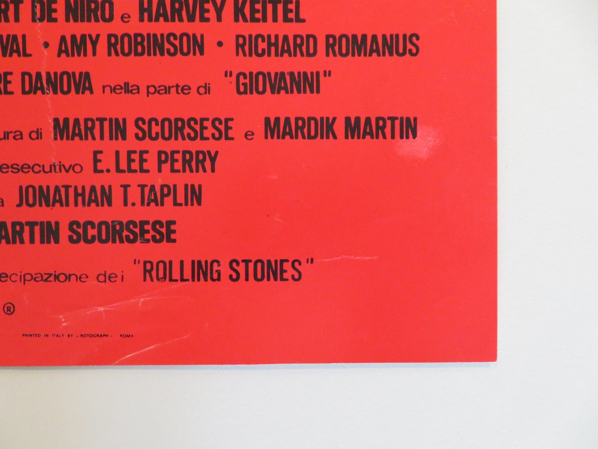 MEAN STREETS - D ITALIAN FOTOBUSTA POSTER ROBERT DE NIRO HARVEY KEITEL 1975 Rendezvous Cinema Movie posters